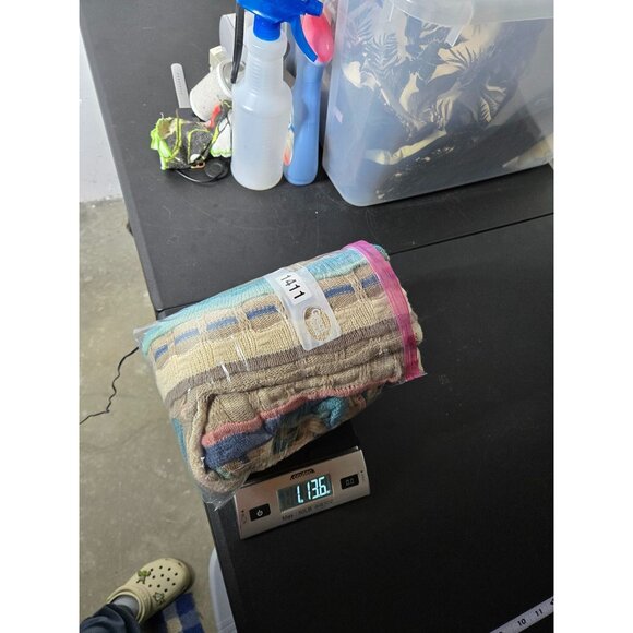 Vintage Cotton Traders 3D Knit Striped Sweater Large Cosby Colorful Grandpa Vtg - Picture 8 of 8